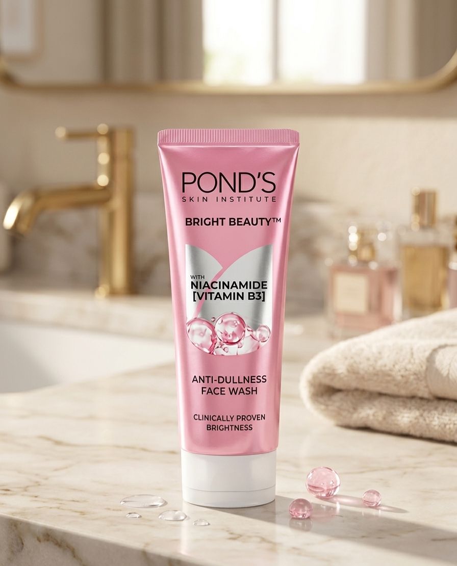POND'S SKIN INSTITUTE BRIGHT BEAUTY NIACINAMIDE B3 face wash 100g| Buy Online | Saffronskins India