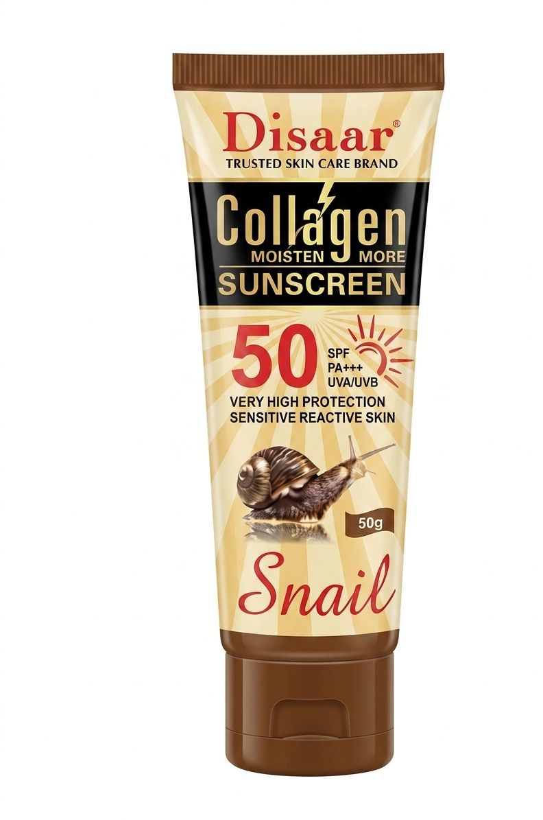 Disaar collagen moisten more sunscreen spf 50 pa +++ snail 50g| Buy Online | Saffronskins India