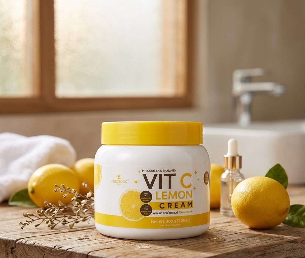 Precious skin thailand VIT C lemon cream Precious Scan Thailand 300, A-Uab Glin 200g| Buy Online | Saffronskins India