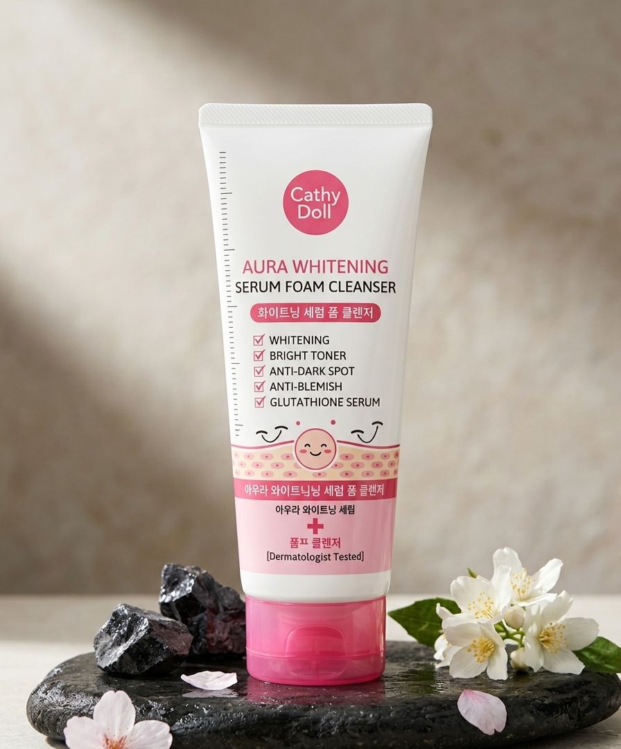 Cathy doll aura whitening serum foam cleanser 100 ml| Buy Online | Saffronskins India