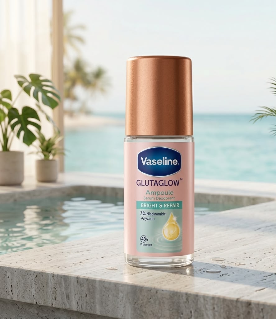 Vaseline glutaglow ampoule serum deodorant bright & repair 3% niacinamide + glycerine| Buy Online | Saffronskins India