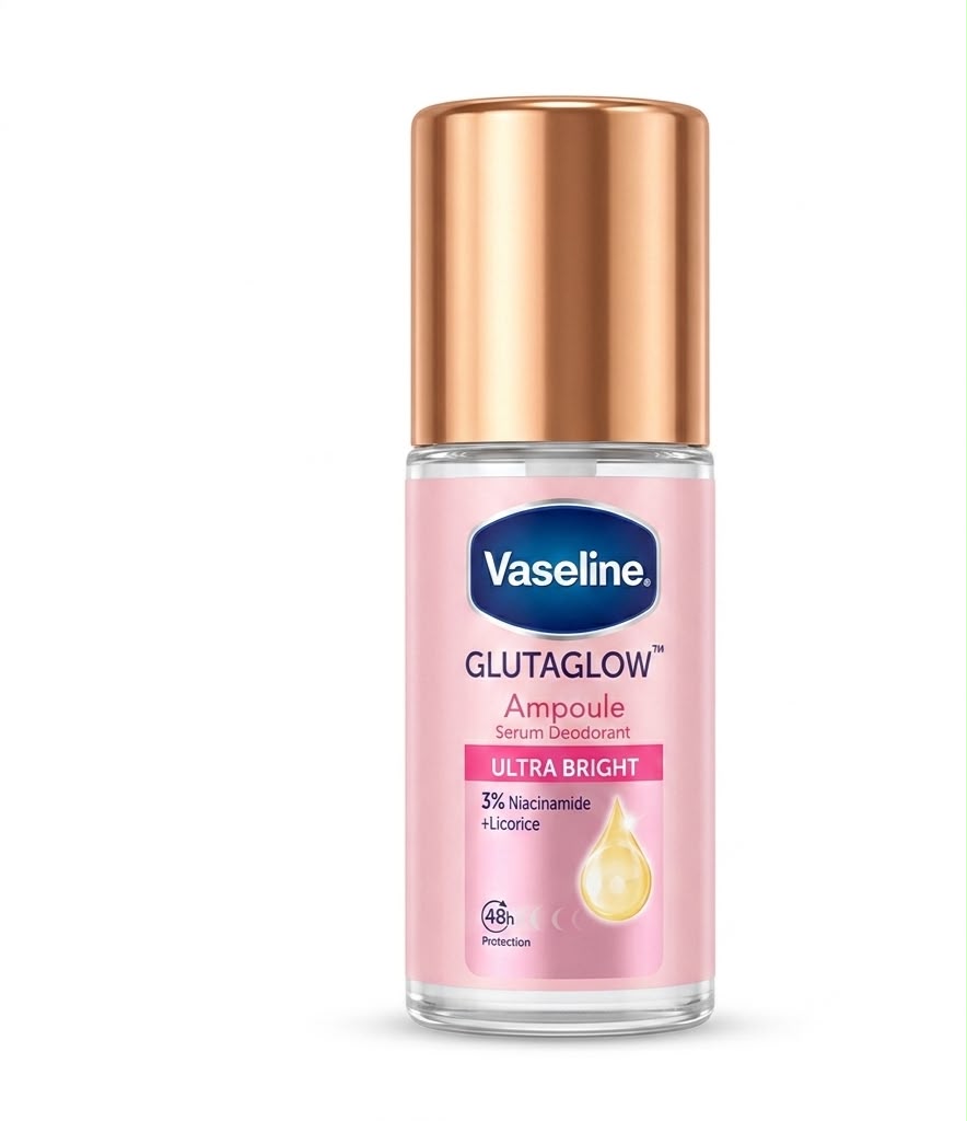 Vaseline glutaglow ampoule serum deodorant ultra bright 3% niacinamide+licorice| Buy Online | Saffronskins India