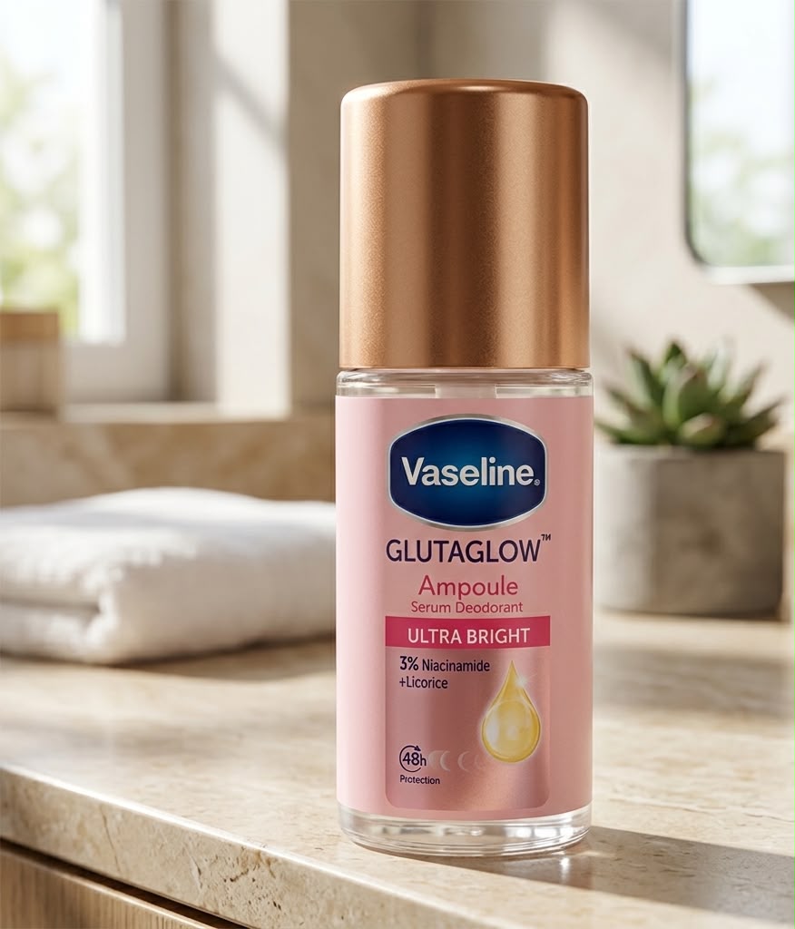 Vaseline glutaglow ampoule serum deodorant ultra bright 3% niacinamide+licorice| Buy Online | Saffronskins India