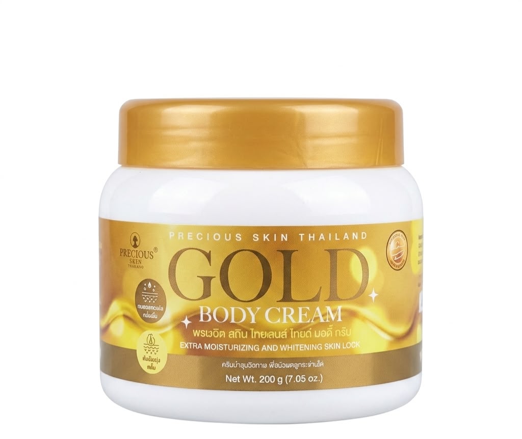 Precious skin thailand gold body cream Extra Moisturising and Whitening Skin Lock 200g| Buy Online | Saffronskins India