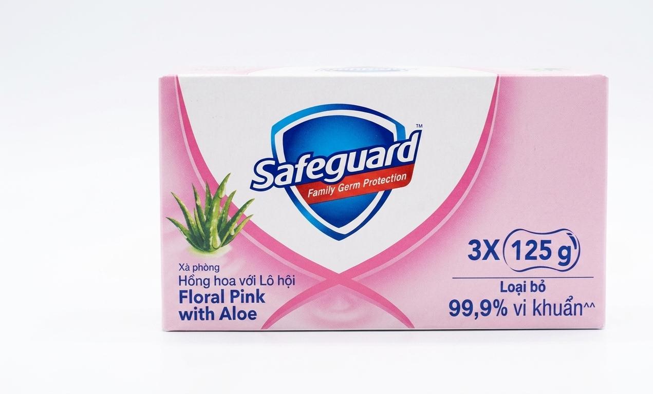 Safeguard family germ protection floral pink with aloe 3 into 125g| Buy Online | Saffronskins India
