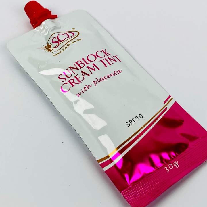 SCD Sunblock cream tint with placenta spf30 30g| Buy Online | Saffronskins India