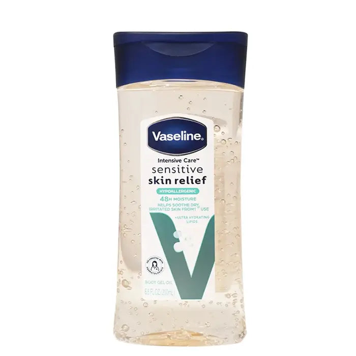 VASELINE Intensive care sensitive skin relief body gel oil| Buy Online | Saffronskins India