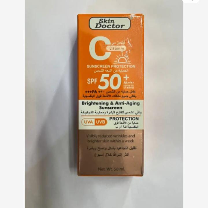SKIN DOCTOR SPF50 Brightening and anti aging sunscreen 50ml