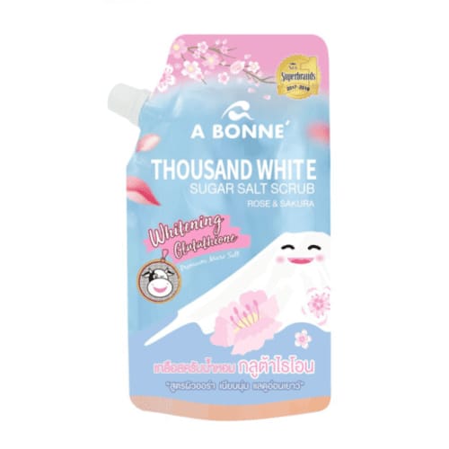 A BONNE Thousand white silky sugar salt scrub rose& sakura 350g