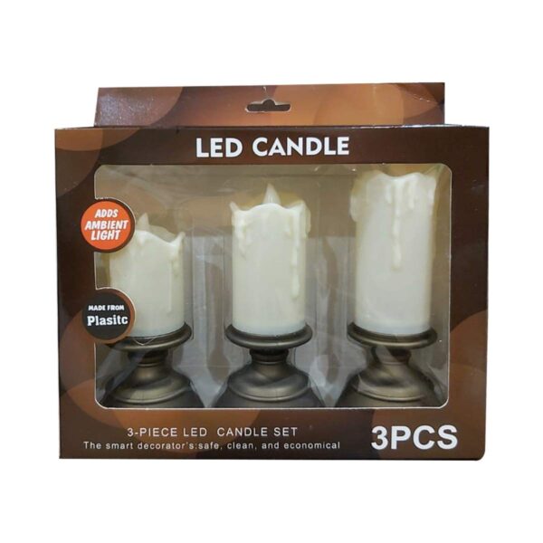 LED Candle 3-piece led candle set 