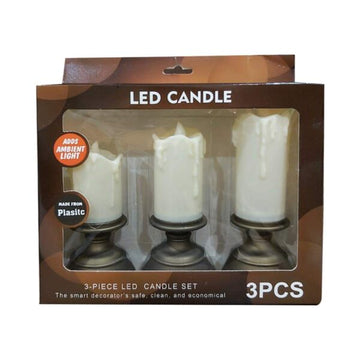 LED Candle 3-piece led candle set 