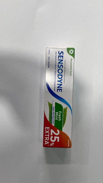 SENSODYNE Fresh mint triple cleaning action 25%extra 50g | Buy Online | Saffronskins India