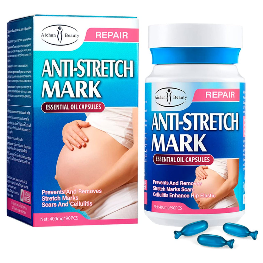 ACHUN Beauty repair anti-stretch mark Essential Oil Capsules  400mg