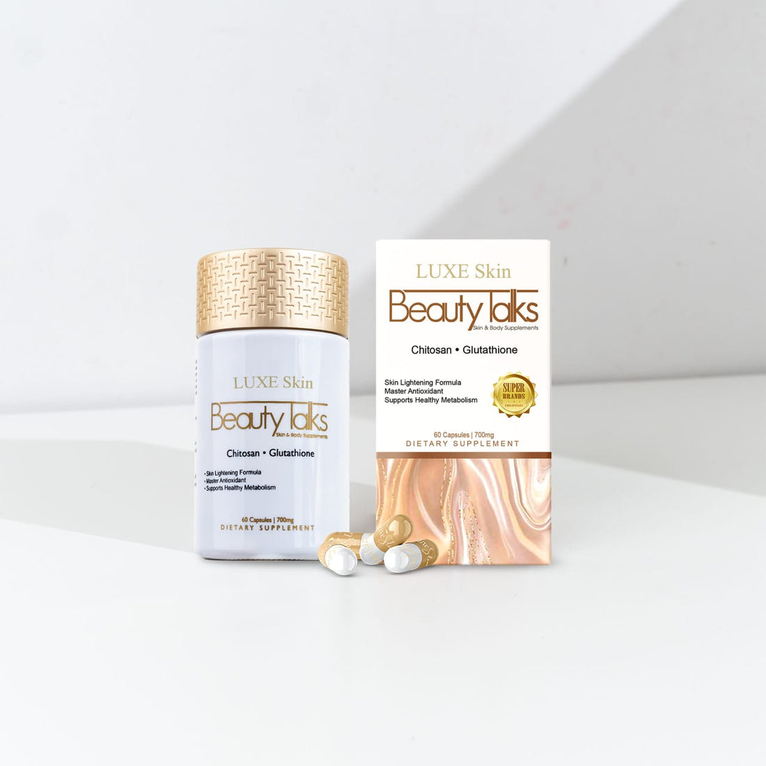 LUXE SKIN beauty talks chitosan glutathione | Buy Online | Saffronskins India