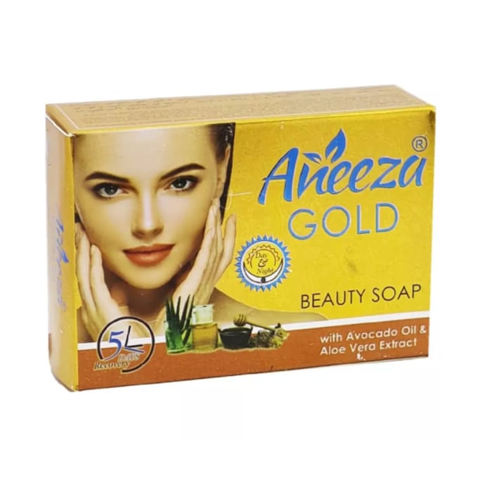 ANEEZA GOLD beauty soap with avocado oil& aloe vera extract | Buy Online | Saffronskins India