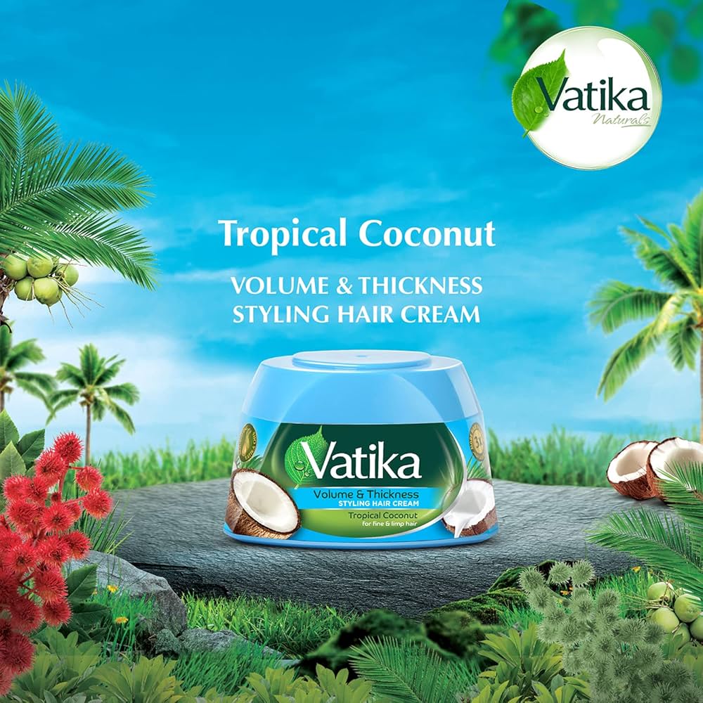 VATIKA Volume&Thickness styling hair cream(Tropical coconut) 140ml