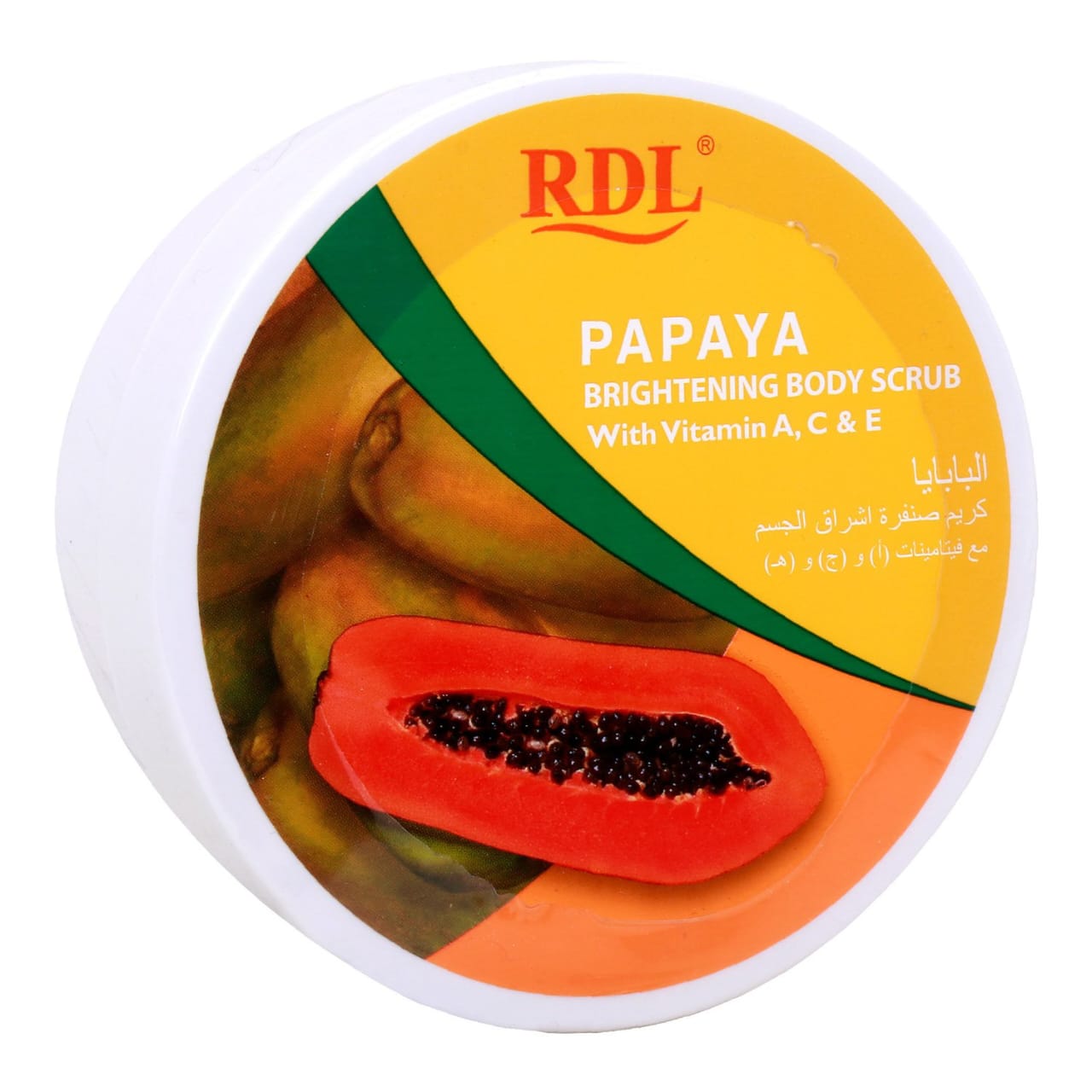 RDL Papaya extract brightening body scrub with vitamin A,C&E  500mg