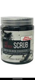 SKIN DOCTOR Face and body scrub with black charcoal 1000ml
