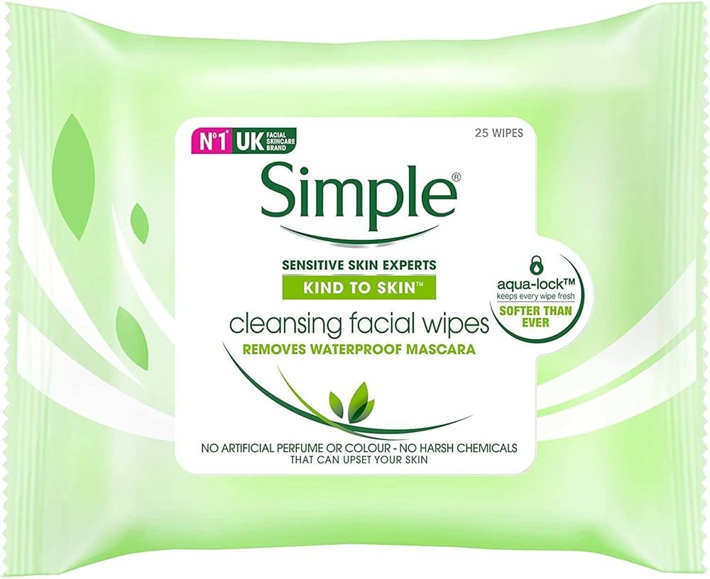 SIMPLE Cleansing facial wipes 25pcs