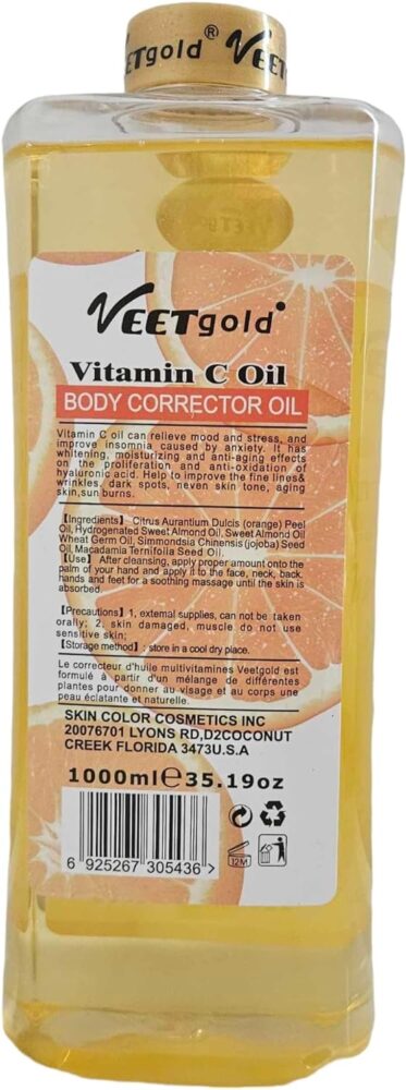 VEET Gold vitamin c body corrector  oil 1000ml | Buy Online | Saffronskins India