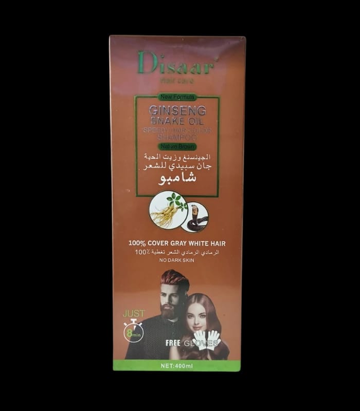 DISAAR Hair care ginseng snake oil speedy hair color shampoo 400ml