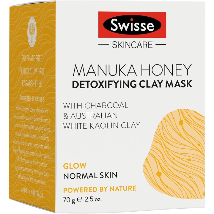 swisse skin care manuka honey detoxifying clay mask 70g
