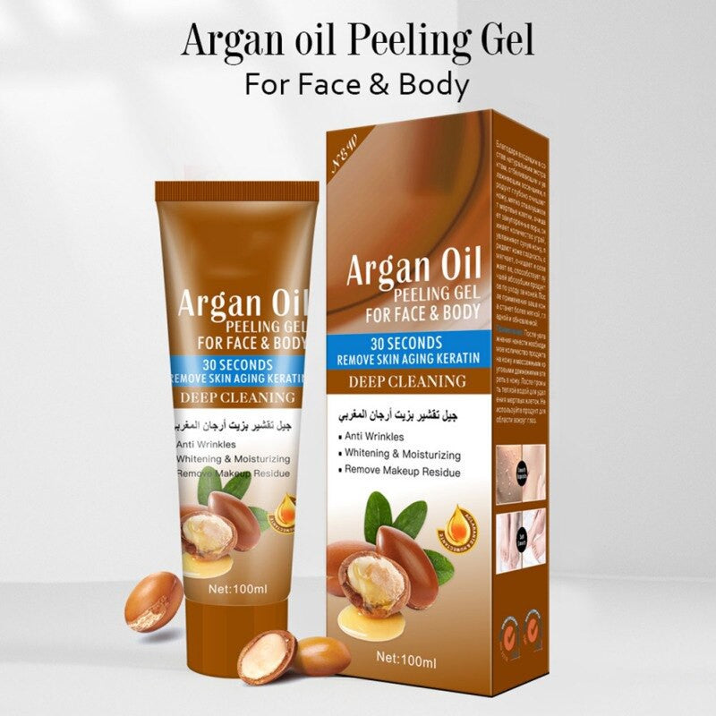 ARGAN OIL Peeling gel for face&body 100mll| Buy Online | Saffronskins India