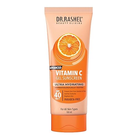 DR.RASHEL Vitamin c gel sunscreen ultra hydrating spf 40  | Buy Online | Saffronskins India