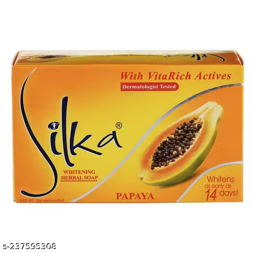 SILKA Whitening herbal soap papaya | Buy Online | Saffronskins India.
