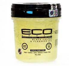 Eco BLACK CASTOR & FLAXSEED OIL ( STYLING HAIR GEL ) Hair Gel (235 ml)
